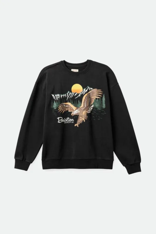 Wyoming Crew - Black Worn Wash sold by Brixton