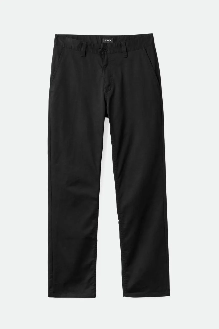 Choice Chino Regular Pant - Black sold by Brixton