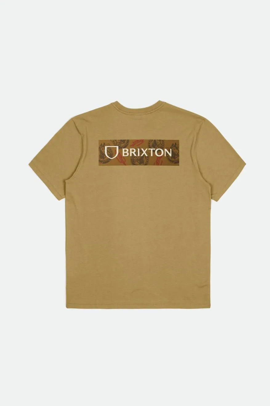 Alpha Block S/S Tailored Tee - Antelope/Golden Brown/Off White sold by Brixton product image thumbnail 2