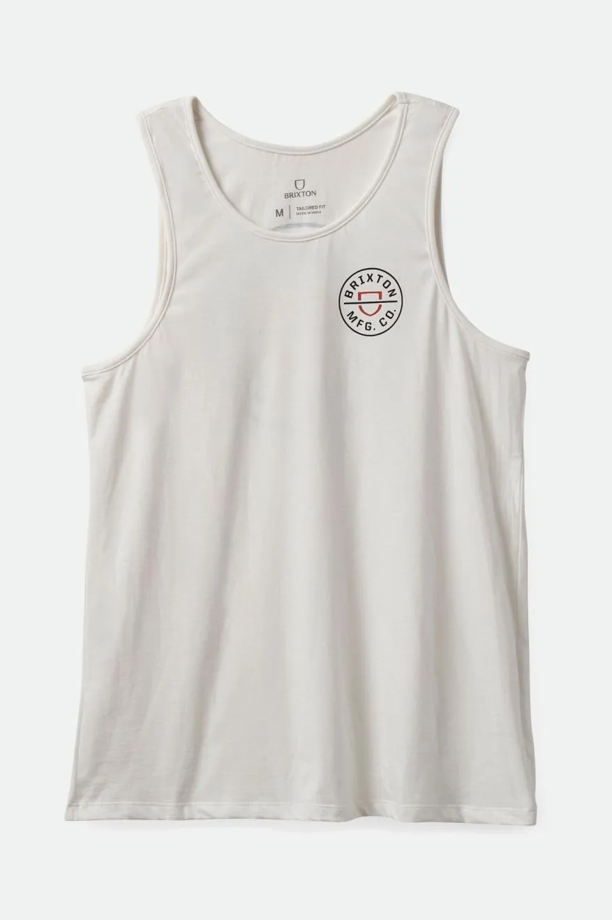 Crest Tank Top - Off White/Burnt Red sold by Brixton product image thumbnail 3