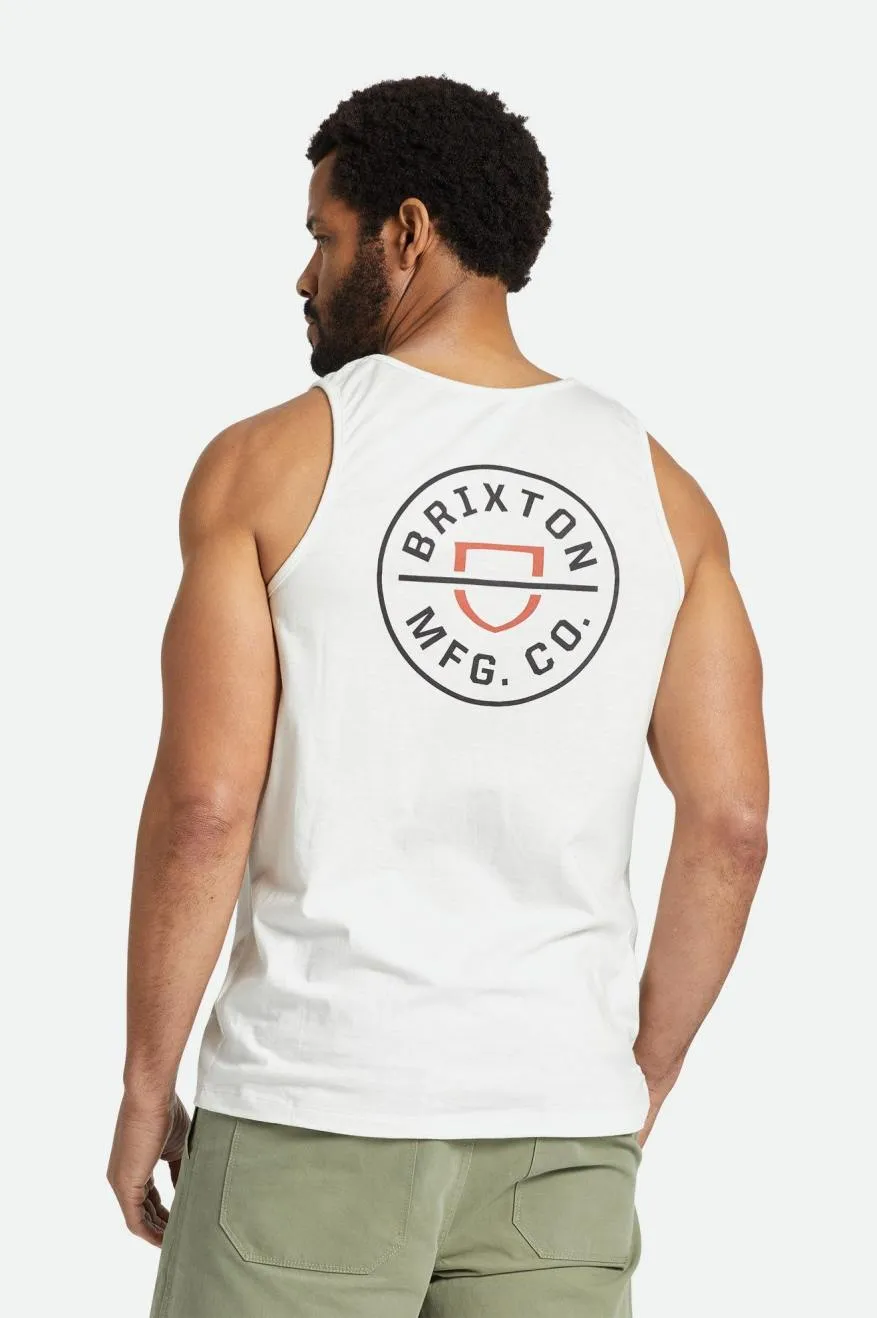 Crest Tank Top - Off White/Burnt Red sold by Brixton product image thumbnail 2