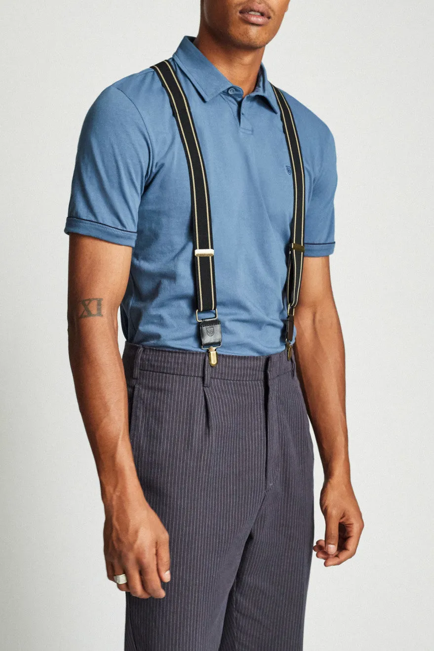 Carlos S/S Polo Knit - Dusty Blue sold by Brixton product image thumbnail 2