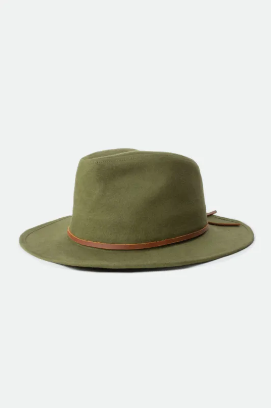 Wesley Cotton Fedora - Olive sold by Brixton
