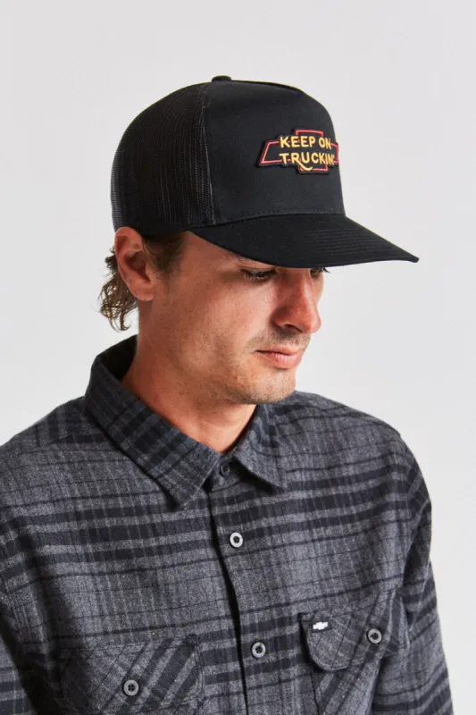 Truckin' High Profile Mesh Cap - Bel Air Black made by Brixton
