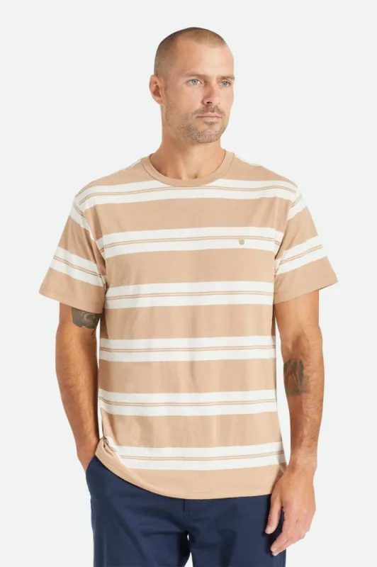 Hilt Shield S/S Knit - Mojave/Off White sold by Brixton