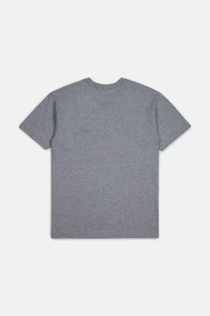 Boys Stith IV S/S Standard Tee - Heather Grey sold by Brixton product image thumbnail 4
