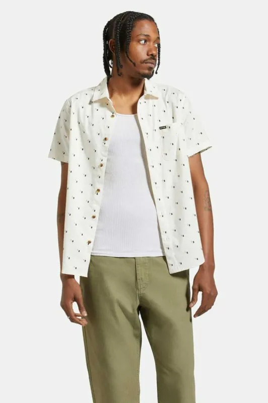 Charter Print S/S Woven Shirt - Off White/Tipping Square sold by Brixton