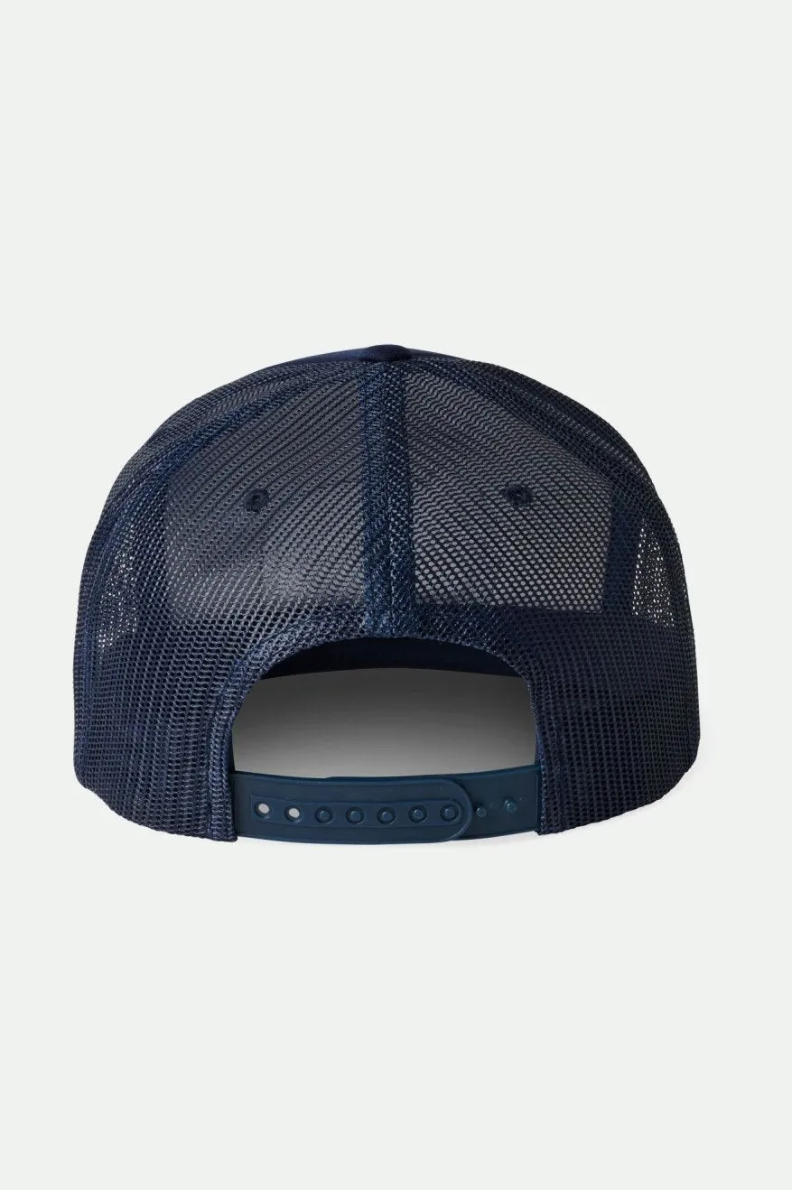 Bass Brains Boat MP Trucker Hat - Washed Navy sold by Brixton product image thumbnail 2