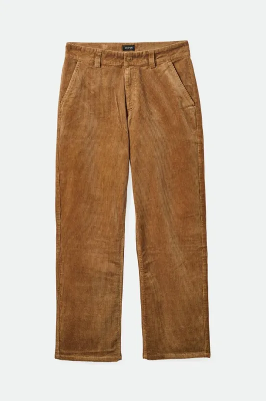 Choice Chino Relaxed Pant - Khaki Cord sold by Brixton