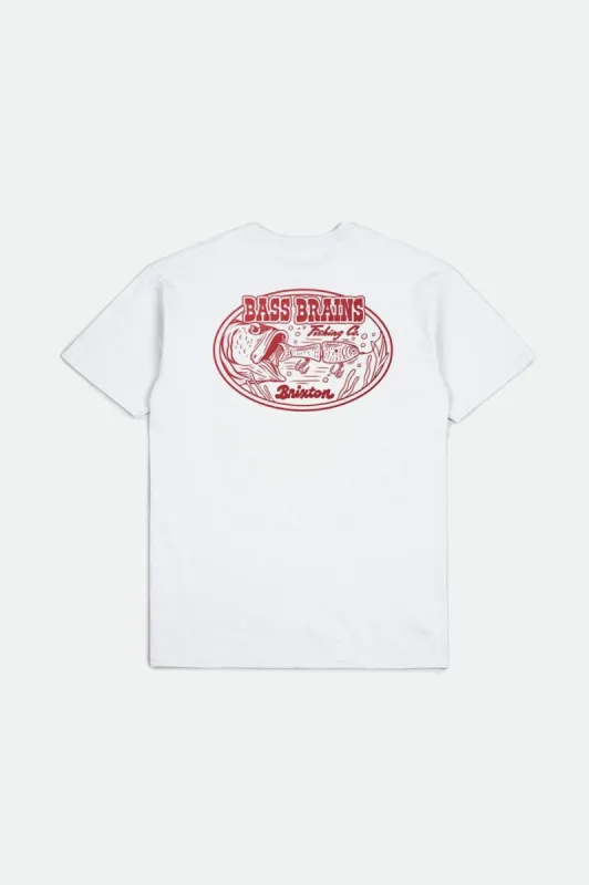 Bass Brains Swim S/S Standard Tee - White made by Brixton