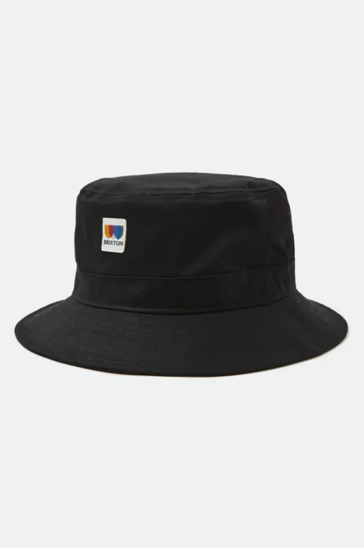 Alton Packable Bucket Hat - Black sold by Brixton