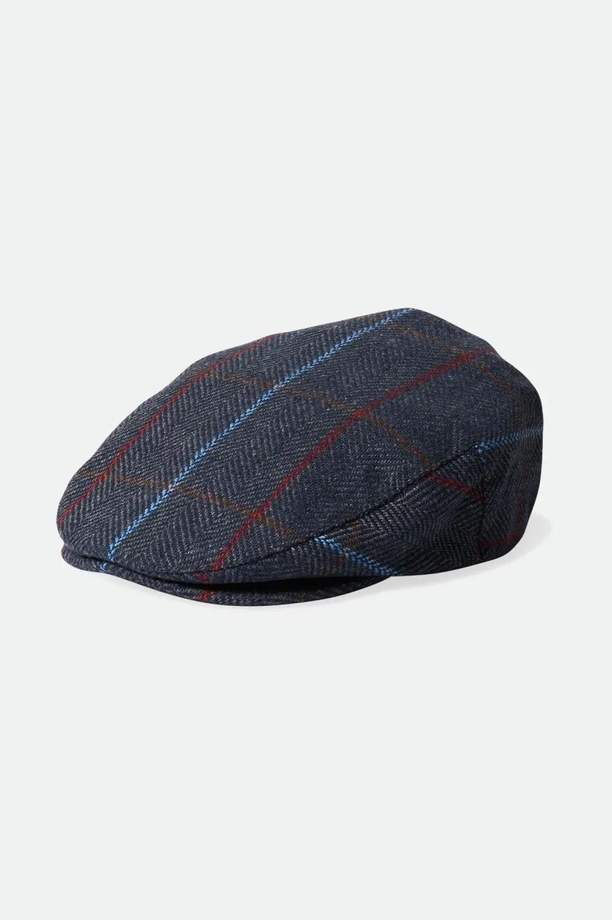 Hooligan Flat Cap - Washed Navy/Ombre Blue sold by Brixton