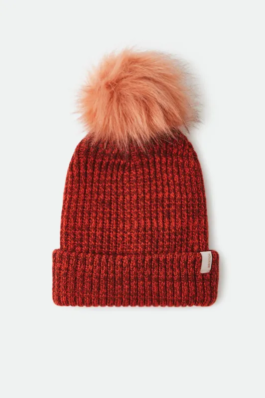 Alison Beanie - Dark Brick/Phoenix Orange sold by Brixton