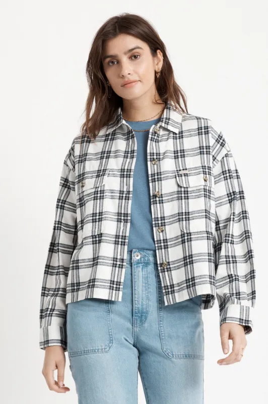 Bowery Women's Lightweight L/S Flannel - Off White sold by Brixton