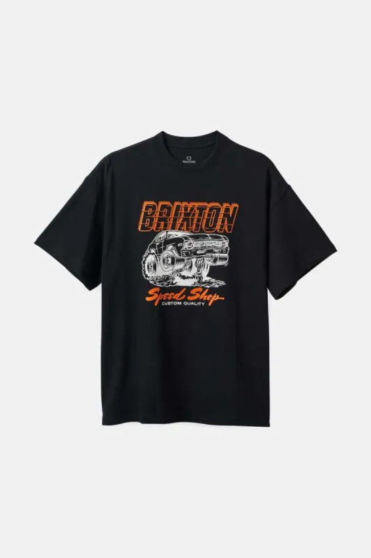 Smokey Heavyweight Relaxed T-Shirt - Black Classic Wash sold by Brixton