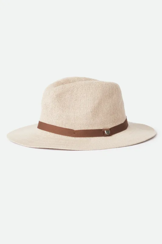 Messer Knit Packable Fedora - Vanilla/Lion sold by Brixton