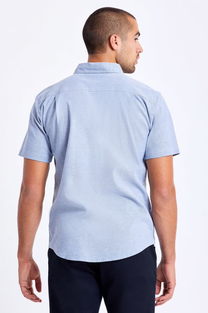 Charter Oxford S/S Shirt - Light Blue Chambray sold by Brixton product image thumbnail 4