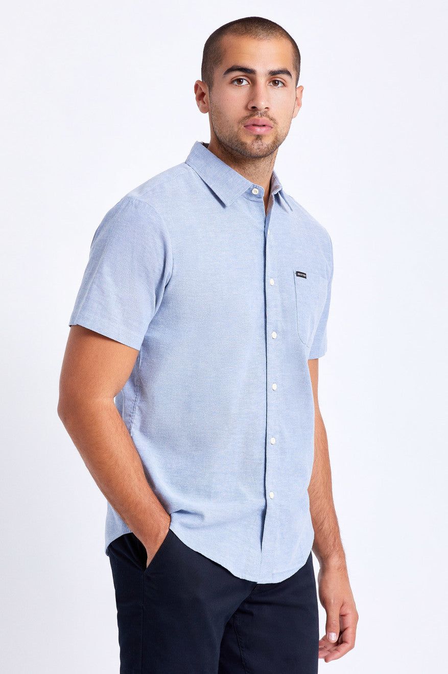 Charter Oxford S/S Shirt - Light Blue Chambray sold by Brixton product image thumbnail 3