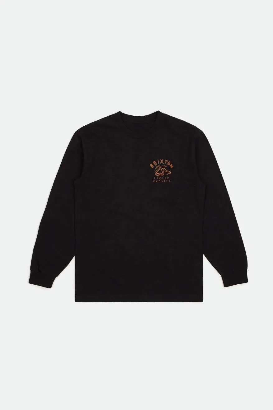 Clymer L/S Standard Tee - Black sold by Brixton