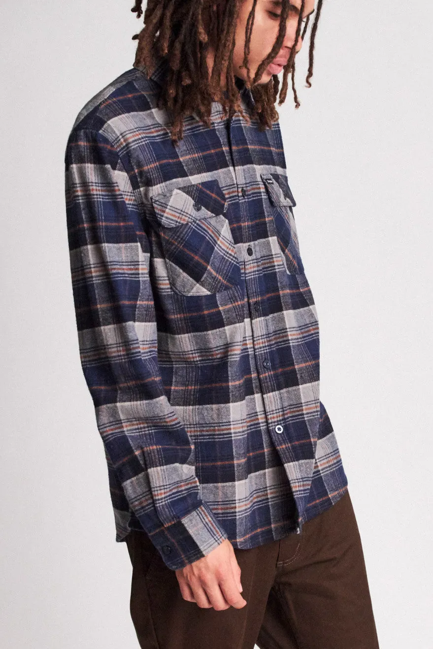 Bowery L/S Flannel - Blue Night sold by Brixton product image thumbnail 2