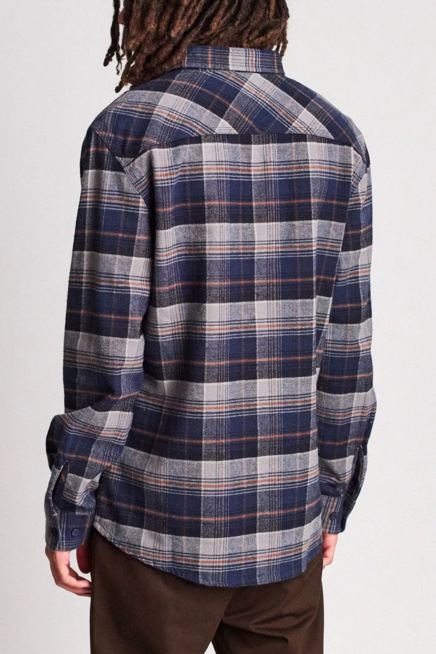 Bowery L/S Flannel - Blue Night sold by Brixton product image thumbnail 3