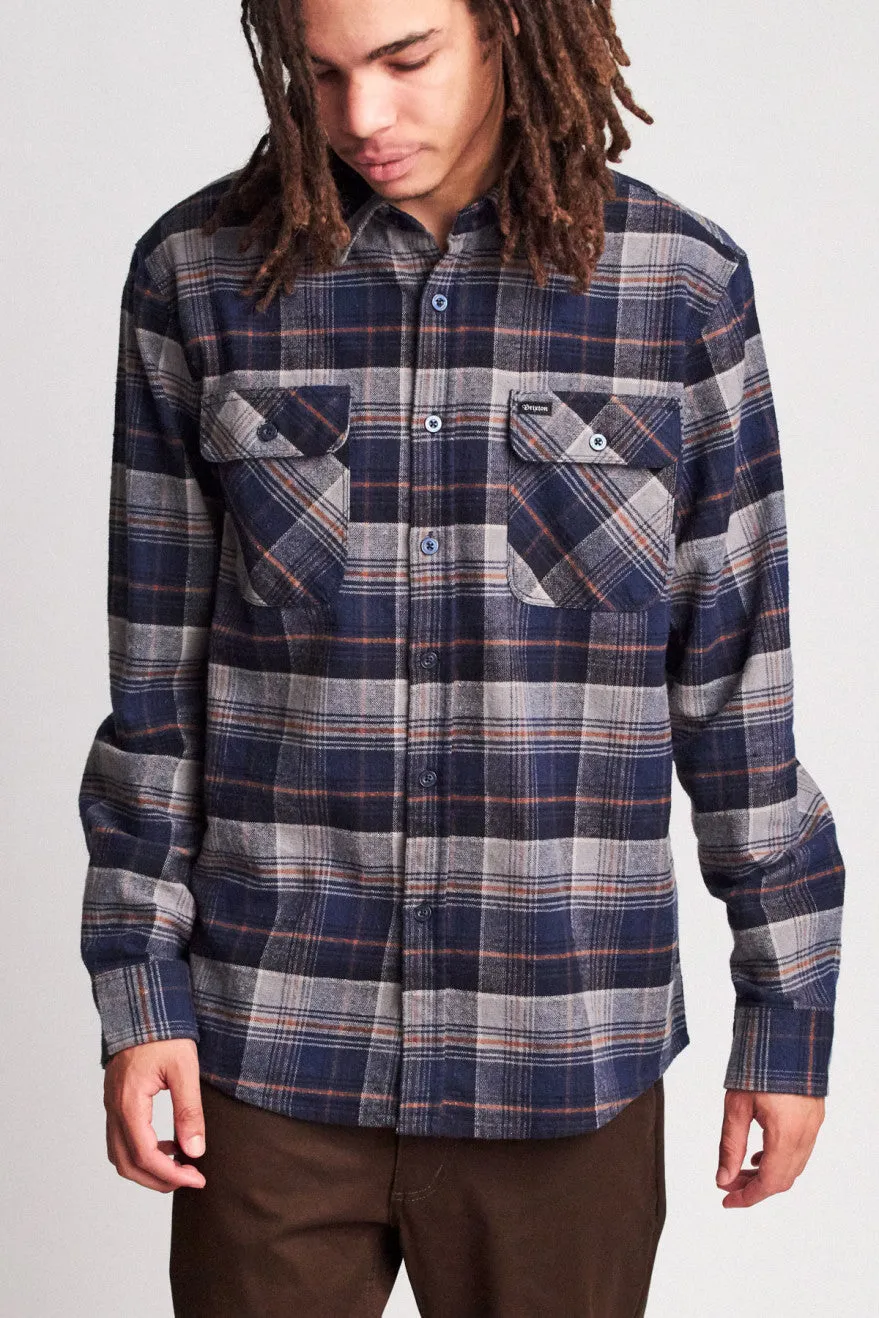Bowery L/S Flannel - Blue Night sold by Brixton