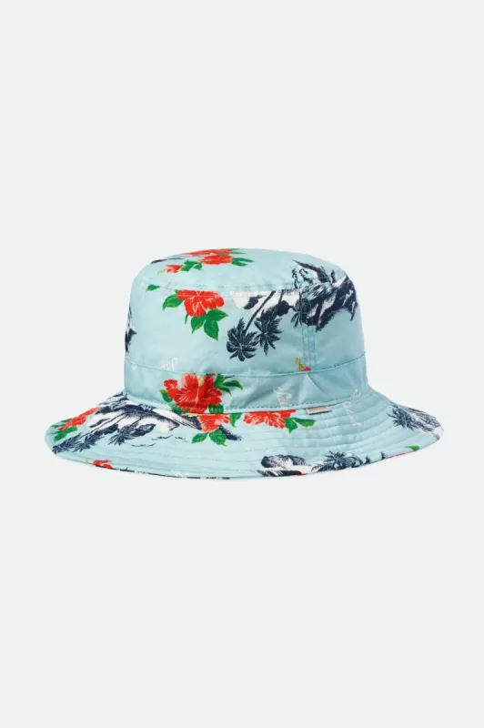 Petra Packable Bucket Hat - Canal Blue sold by Brixton