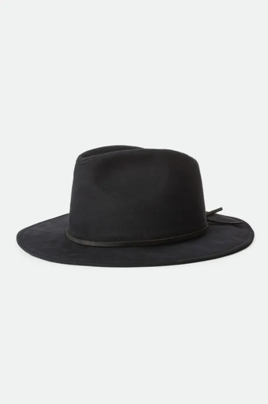 Wesley Cotton Fedora - Black sold by Brixton