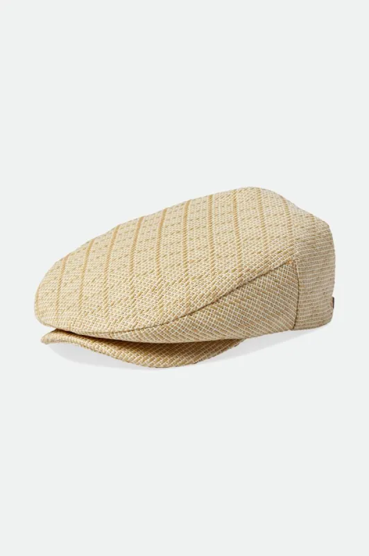 Hooligan Flat Cap - Tan/Natural Straw sold by Brixton