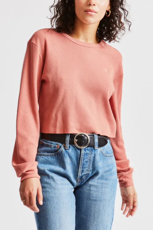 Cornell L/S Crop Tee - Dusty Rose sold by Brixton