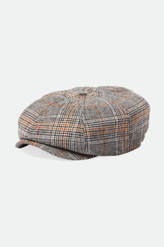 Brood Newsboy Cap - Off White/Black/Paradise Orange sold by Brixton
