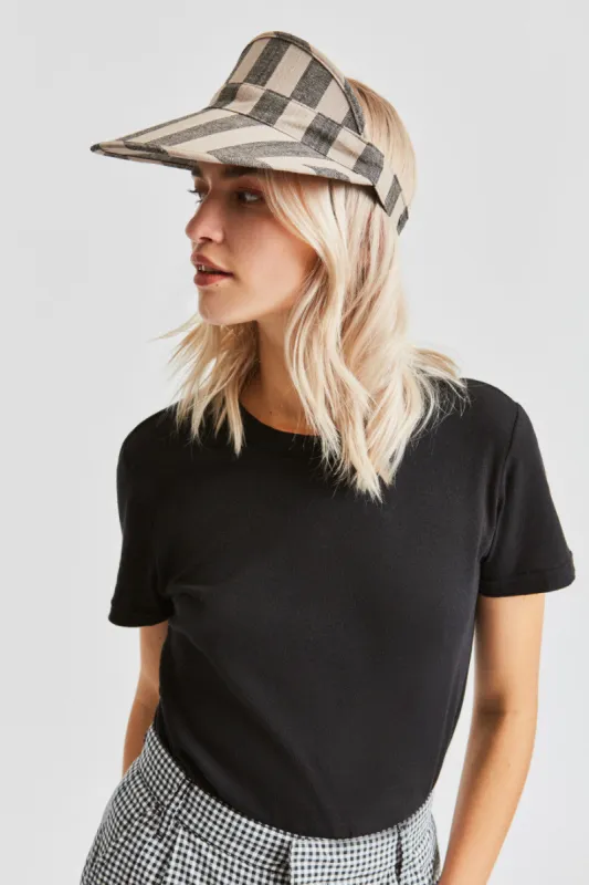 Monroe Visor - Black/Ivory sold by Brixton