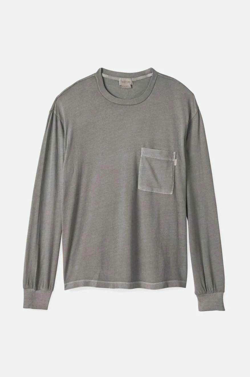 Carefree L/S Pocket T-Shirt - Washed Black sold by Brixton