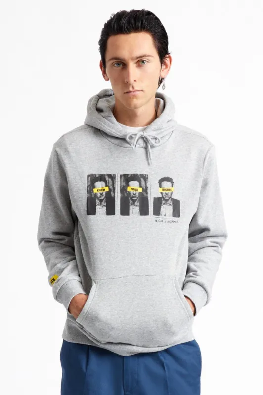 Strummer Know Your Rights Hood - Heather Grey sold by Brixton