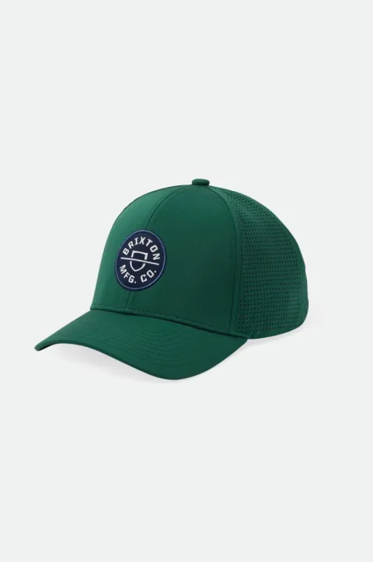 Crest Netplus MP Snapback - Spruce/Spruce sold by Brixton