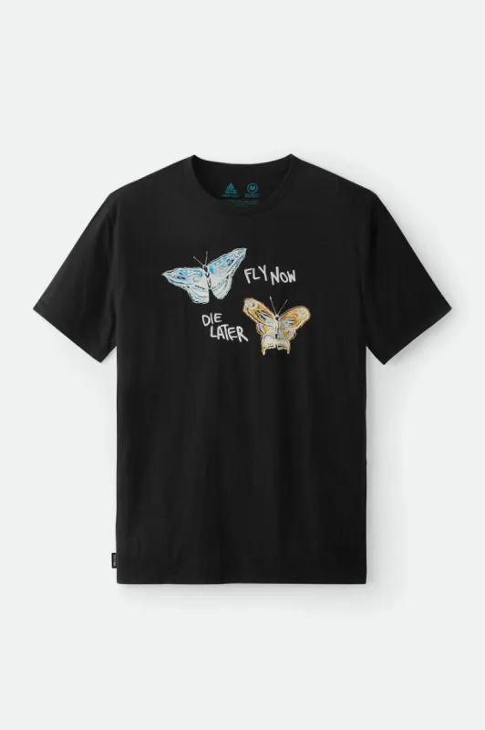 BB Fly Now S/S Tailored Tee - Black sold by Brixton