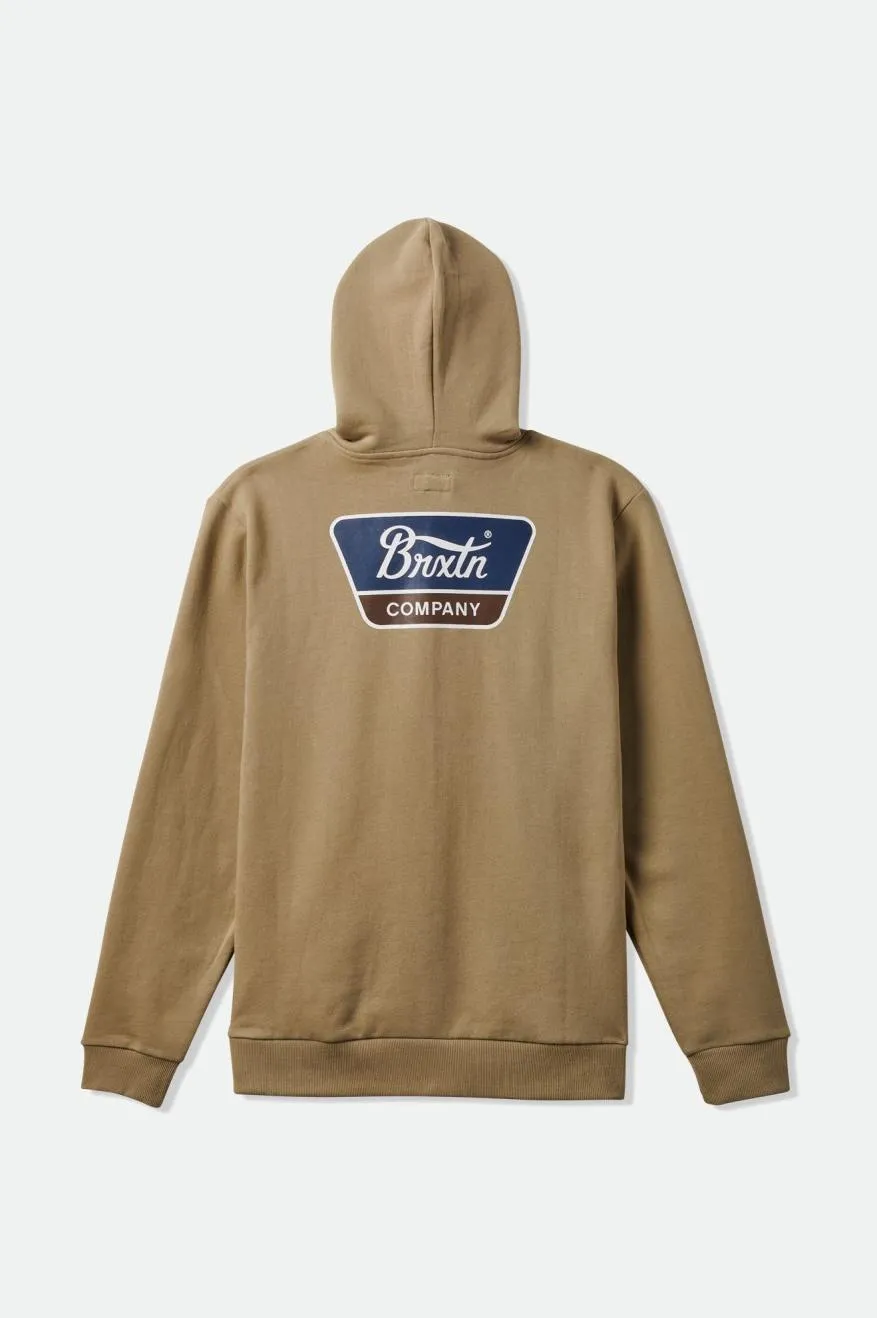 Linwood Fleece Hood - Oatmeal/Deep Sea sold by Brixton product image thumbnail 2