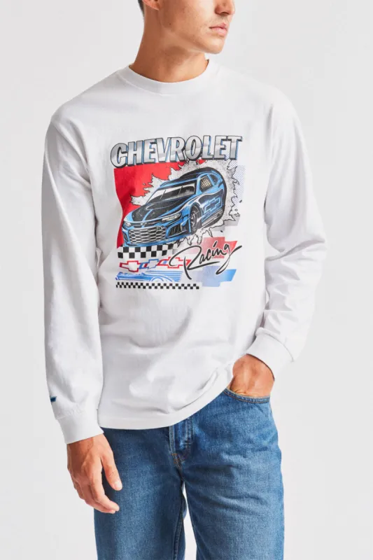 Super Sport L/S Standard Tee - El Camino White sold by Brixton