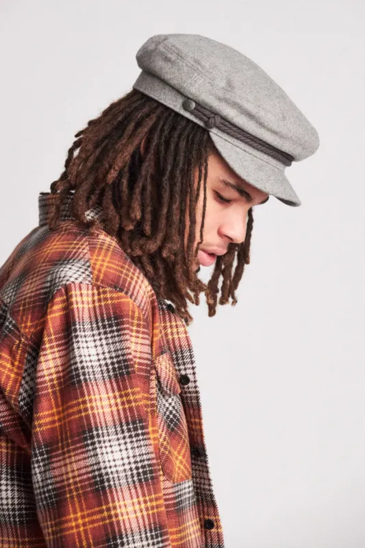 Fiddler Cap - Heather Grey sold by Brixton