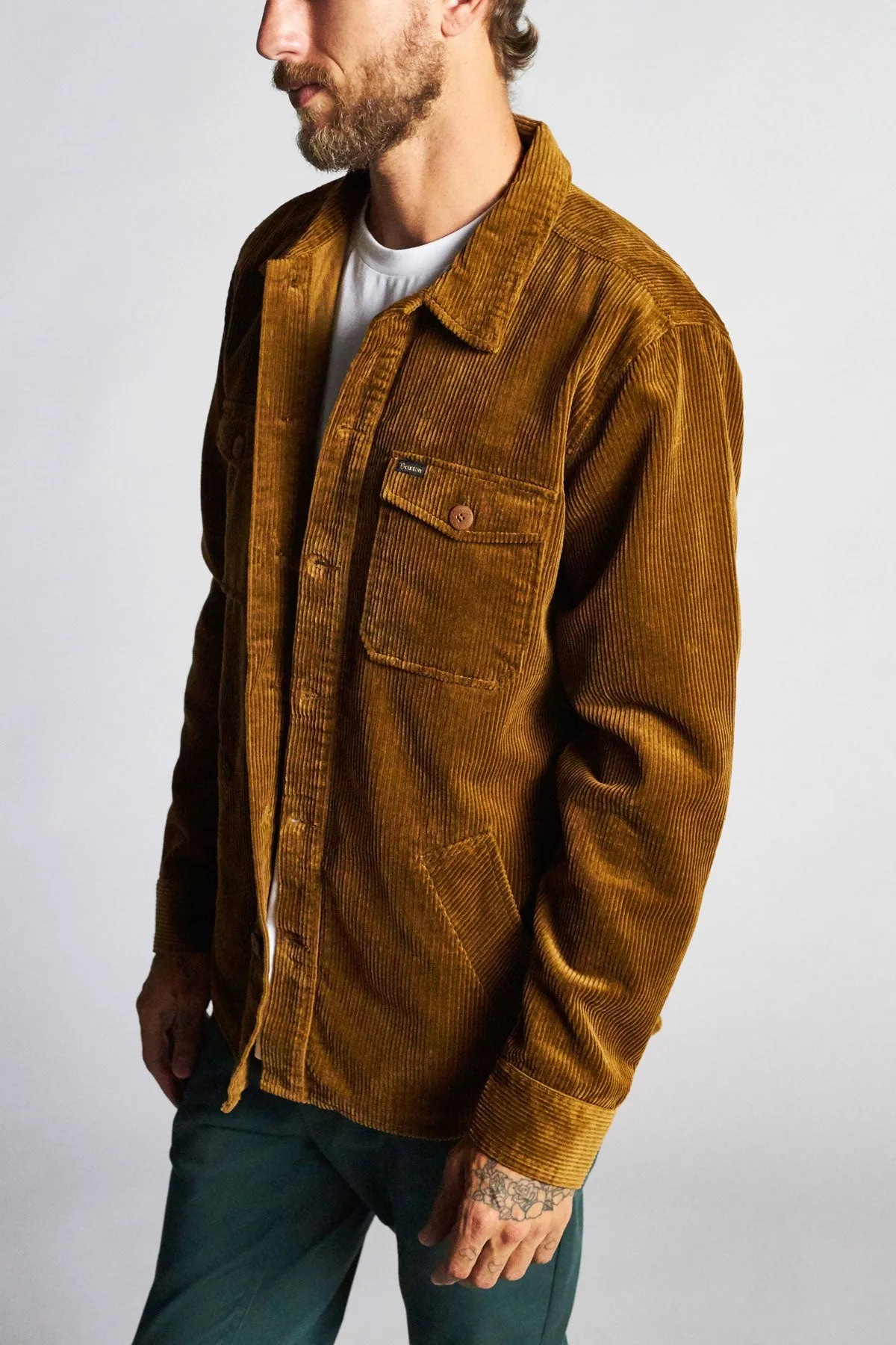 Durham L/S Flannel - Brass sold by Brixton product image thumbnail 4