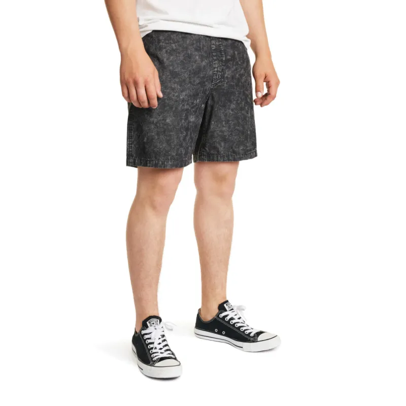 Steady Elastic Wb Short - Black Acid Wash sold by Brixton