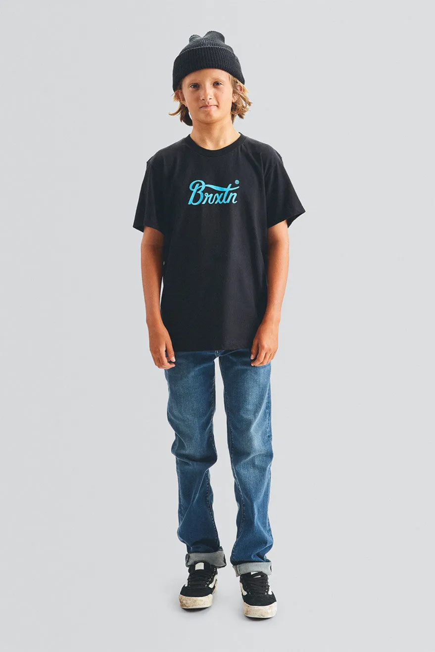 Boys Stith IV S/S Standard Tee - Black sold by Brixton product image thumbnail 2