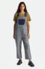 Christina Crop Overall - Railroad Stripe sold by Brixton