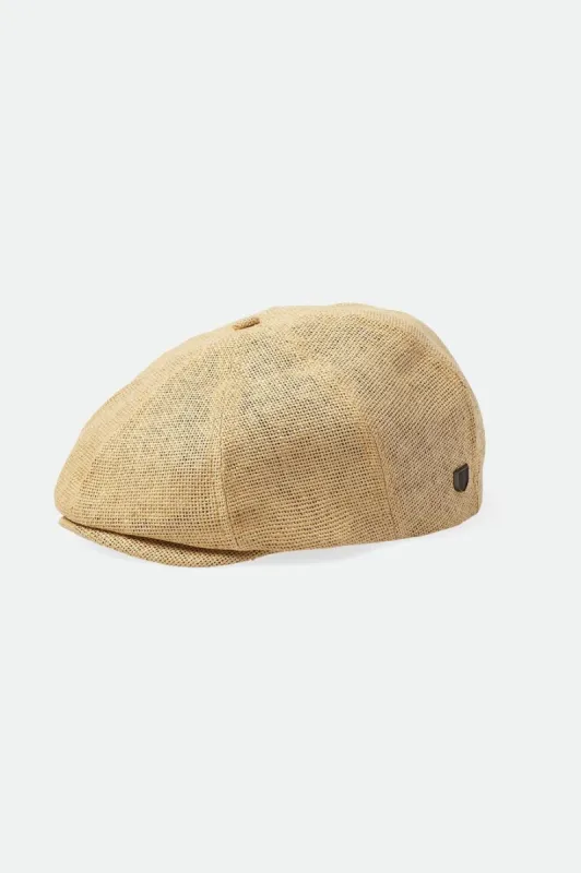 Brood Lightweight Newsboy Cap - Natural Straw sold by Brixton