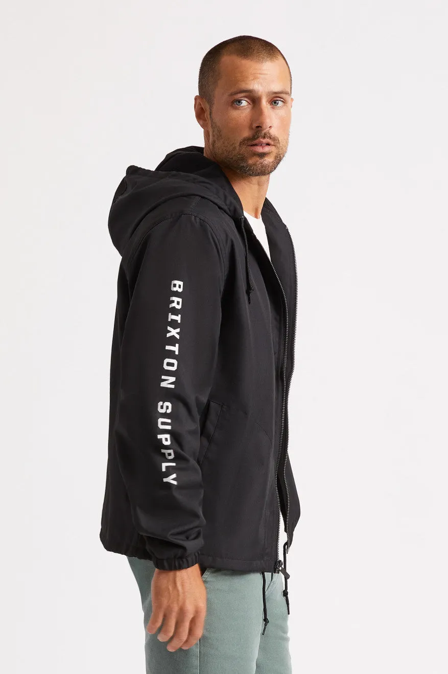 Claxton Oath Zip Hood Jacket - Black/White sold by Brixton product image thumbnail 5