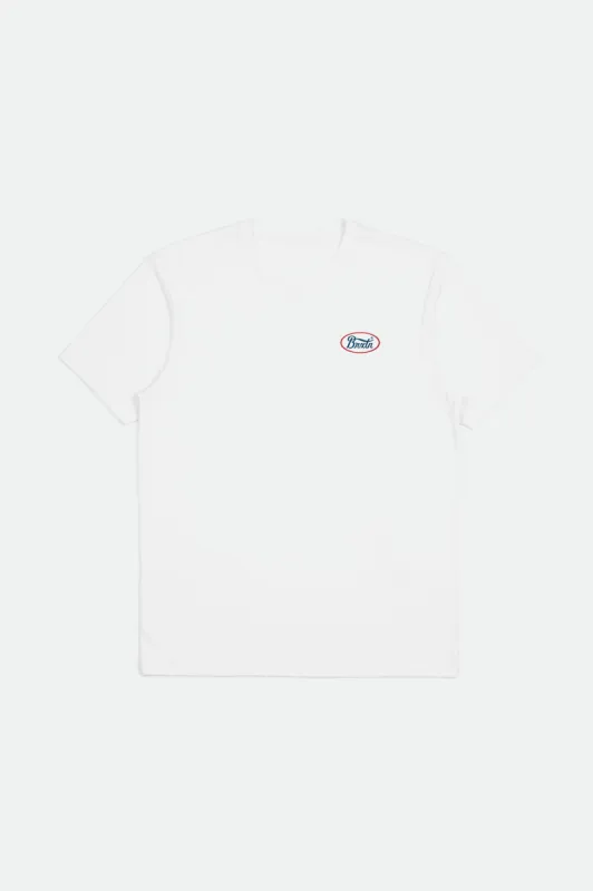 Parsons S/S Tailored Tee - White sold by Brixton