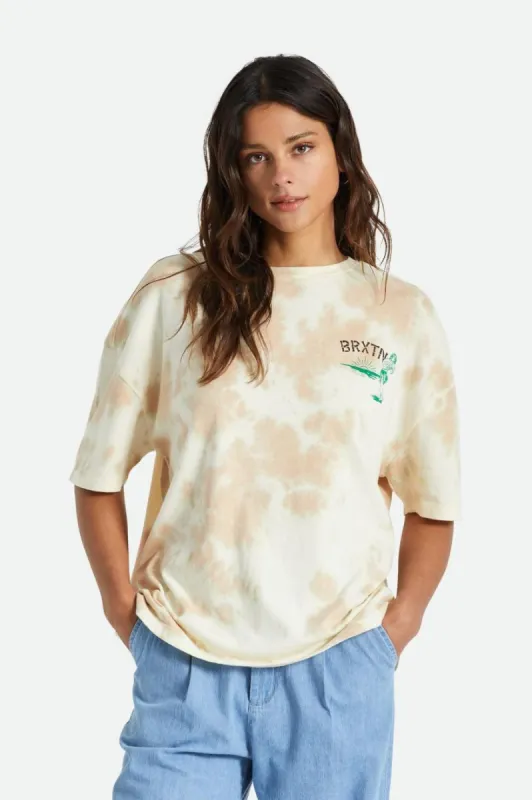 Good Time Oversized Boyfriend Tee - Safari Cloud Wash made by Brixton