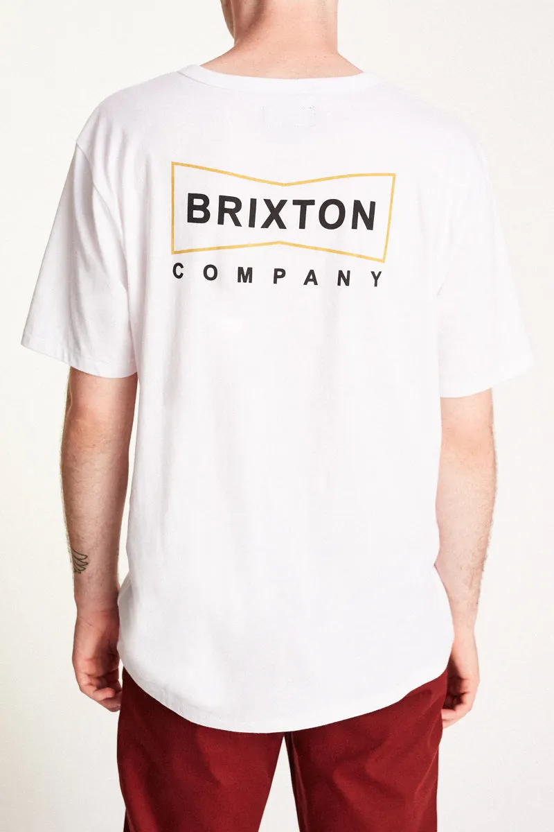 Wedge S/S Henley - White sold by Brixton product image thumbnail 3