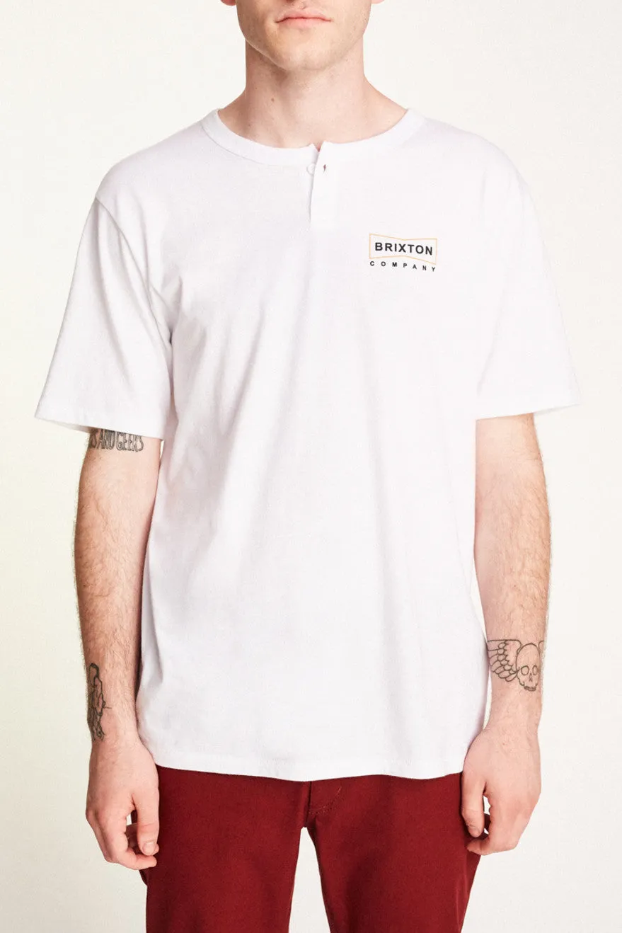 Wedge S/S Henley - White sold by Brixton