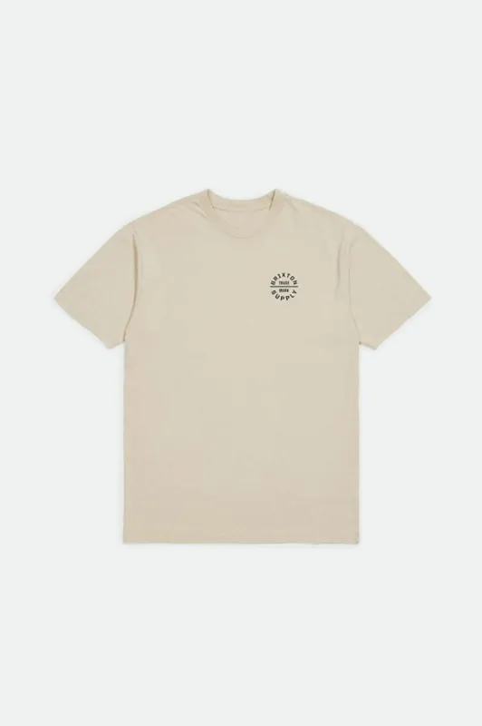 Oath V S/S Standard Tee - Vanilla/Navy sold by Brixton